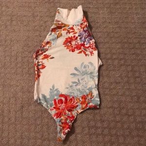 Free People Floral Body Suit